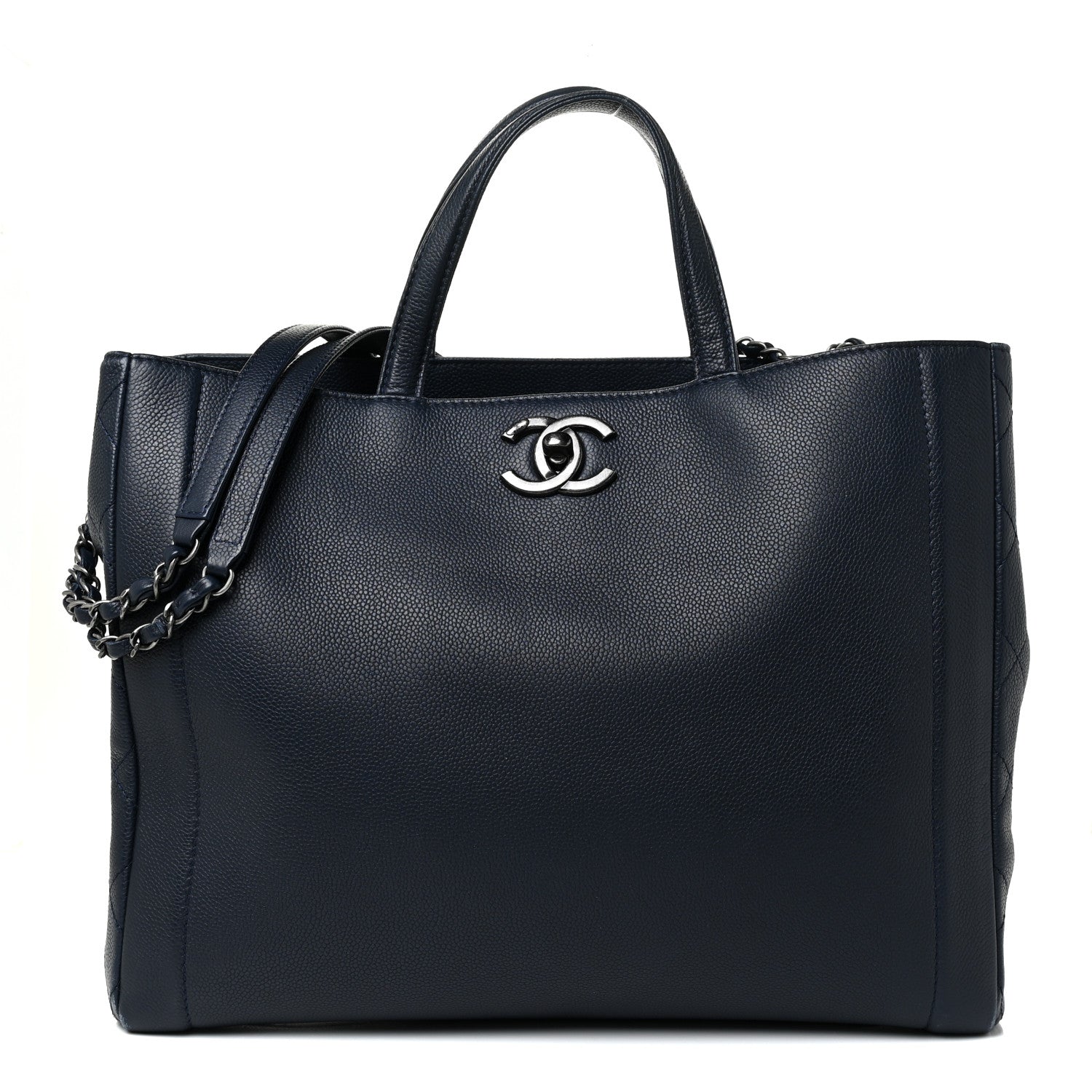 Chanel Caviar Large Shopping Tote Navy 1 of 22