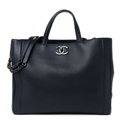 Chanel Caviar Large Shopping Tote Navy 1 of 22