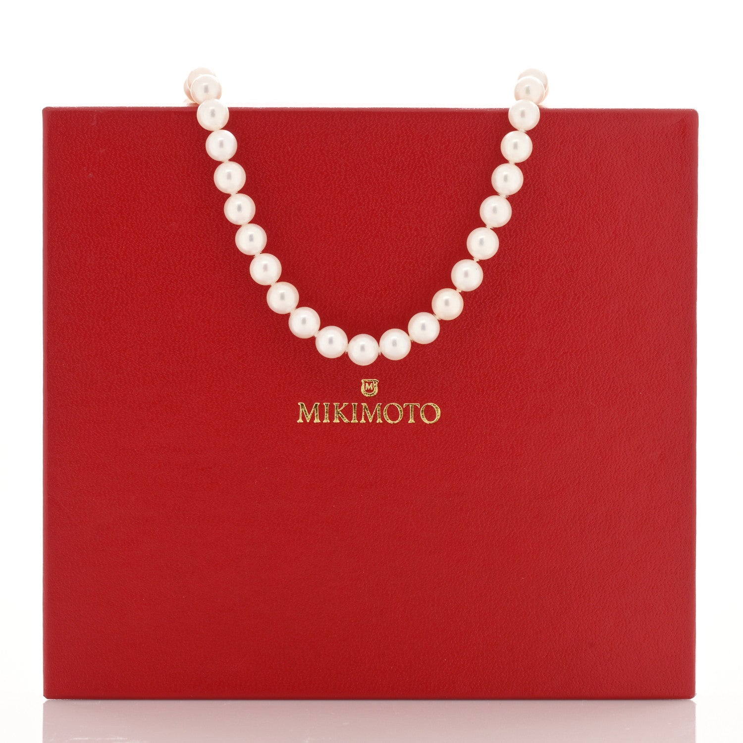 Mikimoto 18K Yellow Gold Akoya Pearl 7.5-8mm Strand Necklace 5 of 5