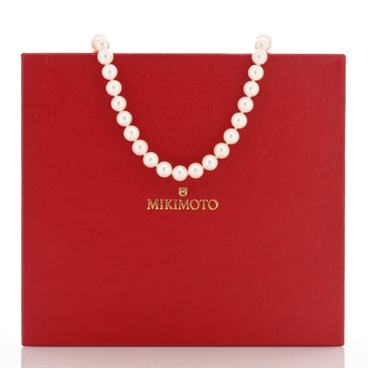 Mikimoto 18K Yellow Gold Akoya Pearl 7.5-8mm Strand Necklace 5 of 5