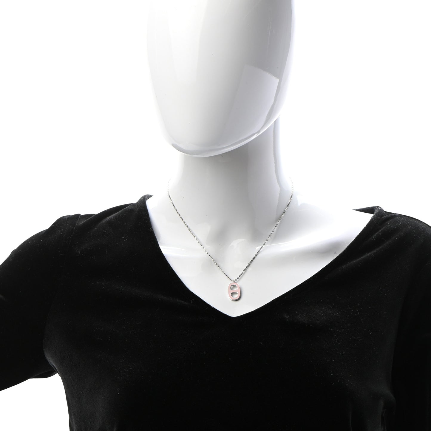 Laquered Iliade Pendant Necklace Pink