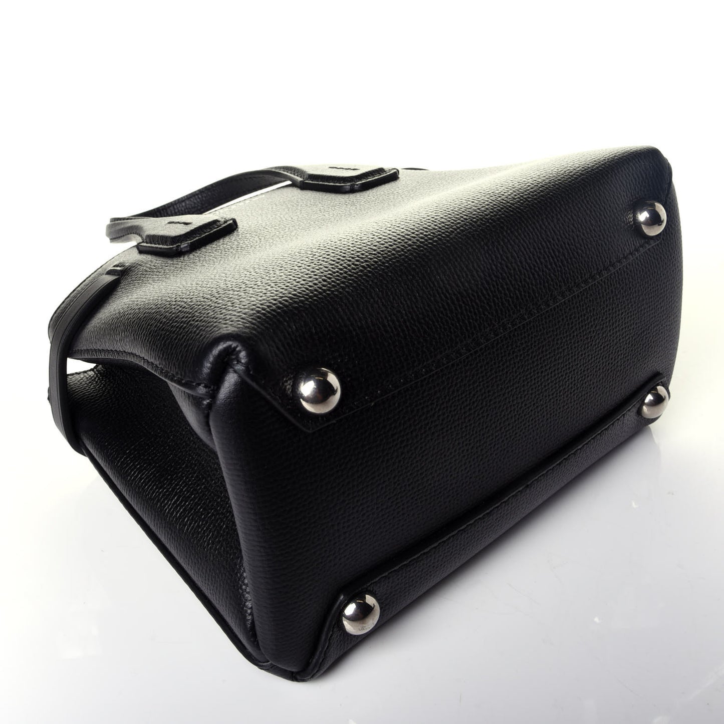 Grainy Calfskin House Check Baby Banner Tote Black