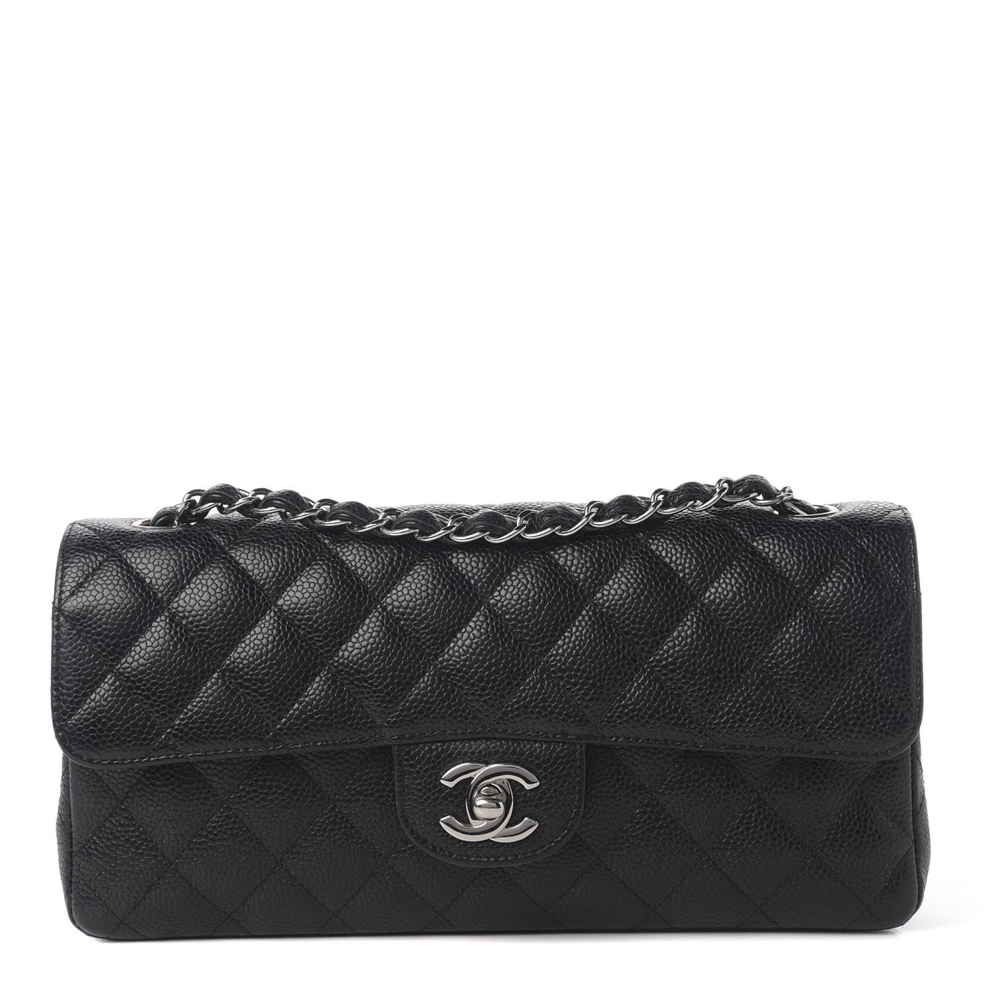 Caviar Quilted East West Flap Black