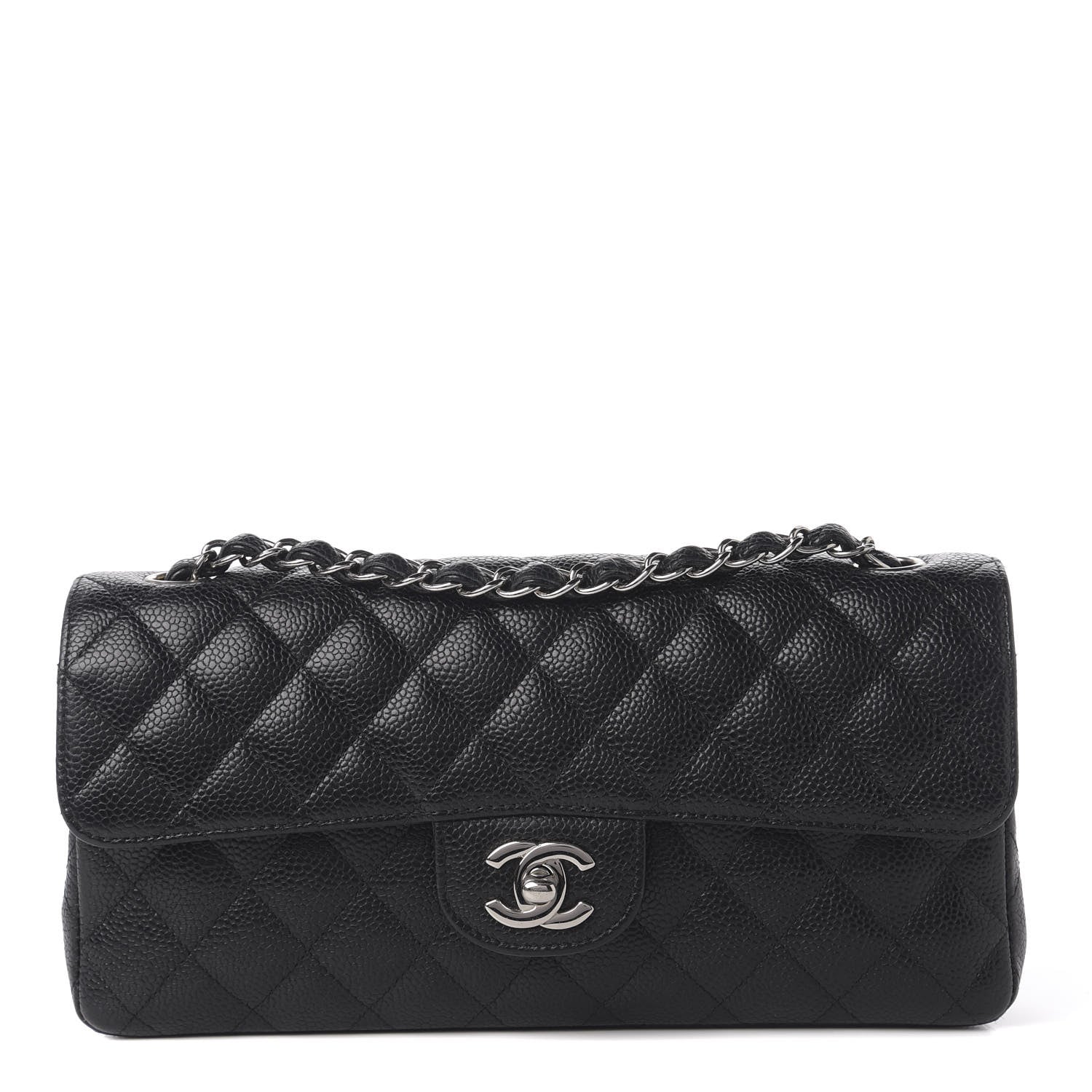 Chanel Caviar Quilted East West Flap Black 1 of 14