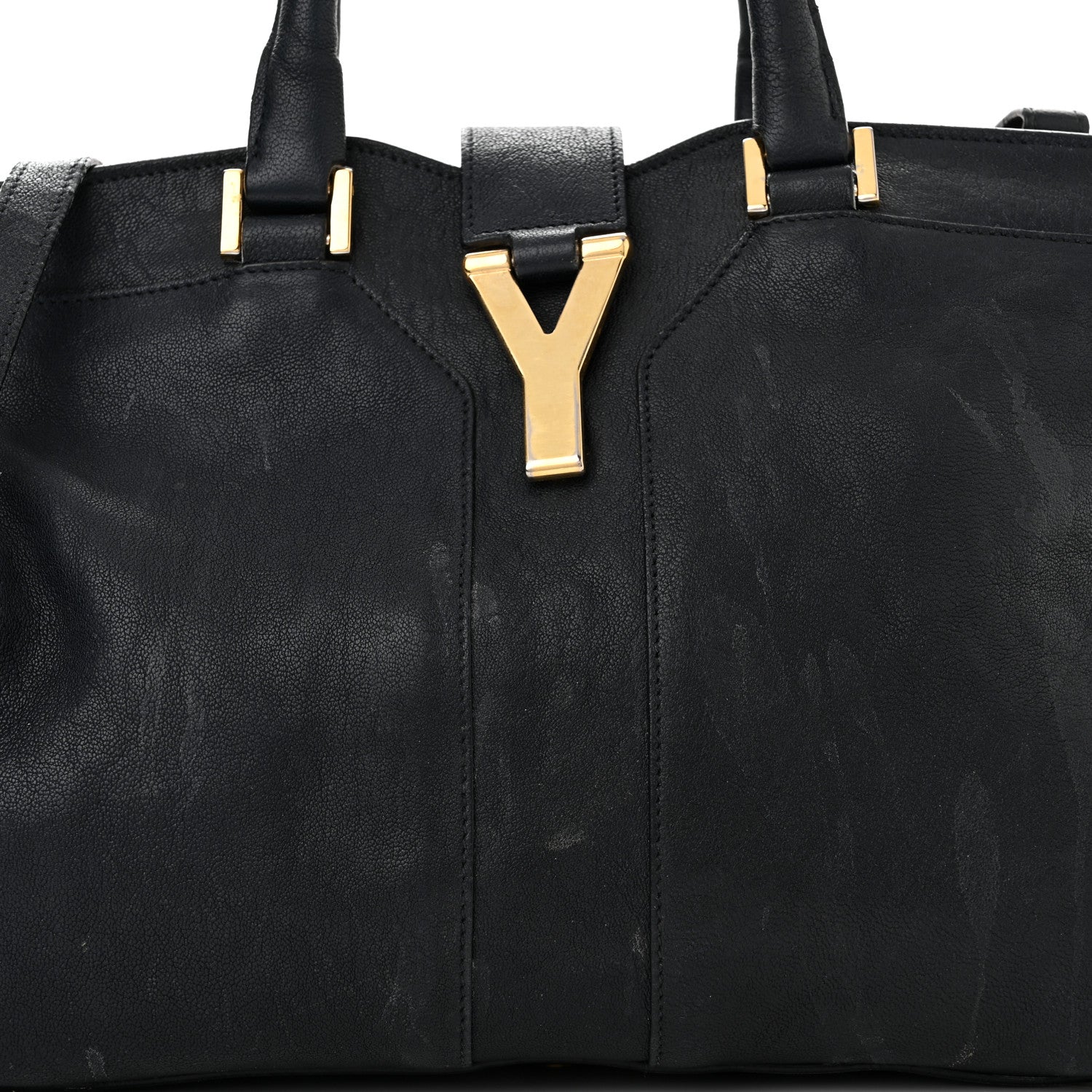 Saint Laurent Sheepskin Small Cabas ChYc Navy 7 of 15