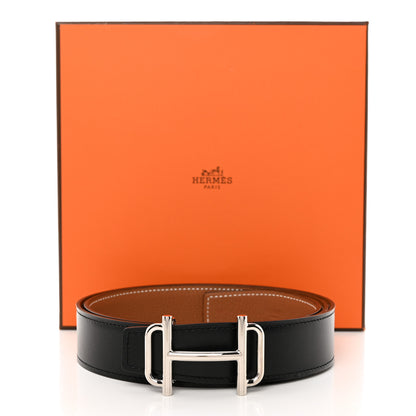 Hermes Box Togo 32mm Gamma Belt 90 36 Black Gold 7 of 7