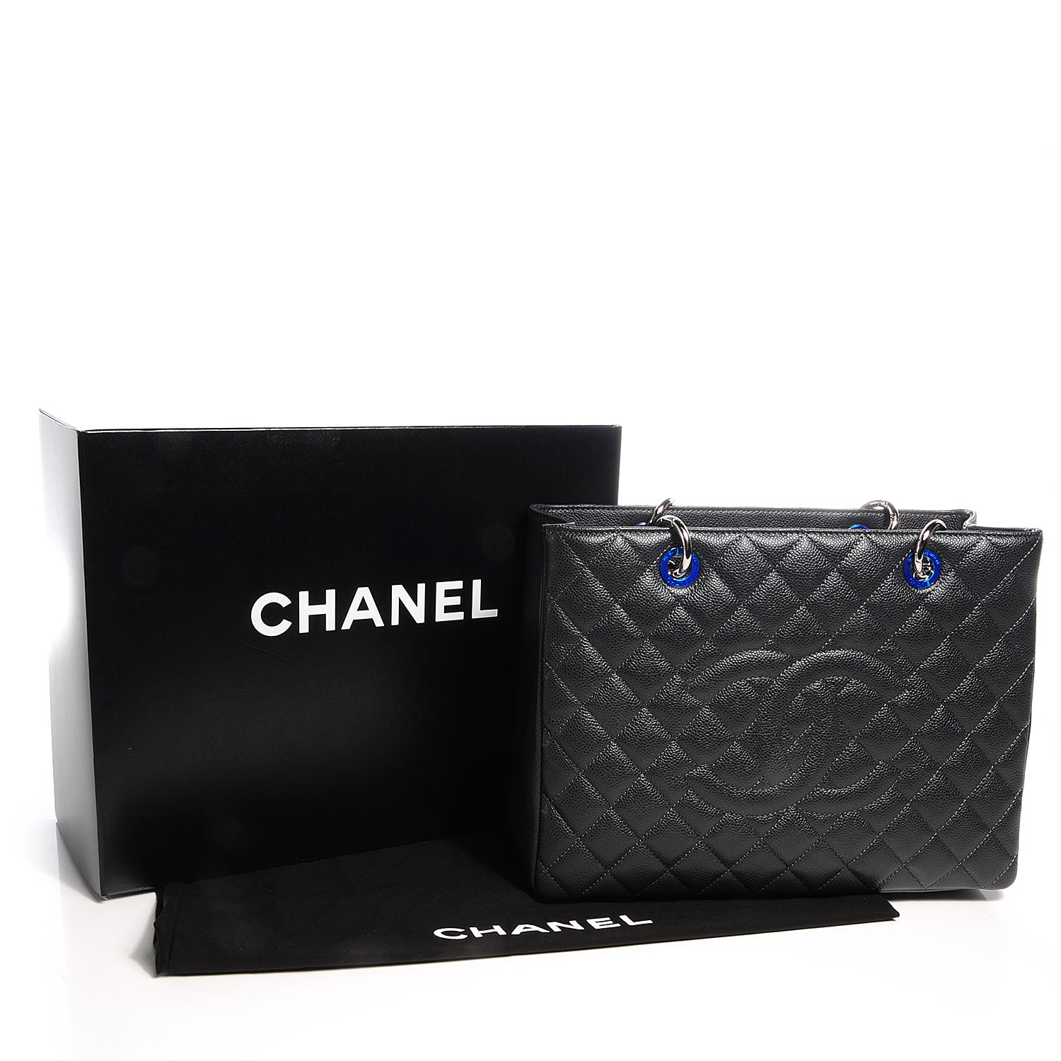 Chanel Caviar Grand Shopping Tote GST Dark Grey 5 of 8