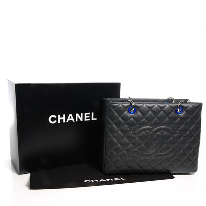Chanel Caviar Grand Shopping Tote GST Dark Grey 5 of 8
