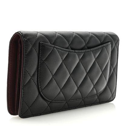 Chanel Lambskin Quilted Yen Wallet Black 3 of 7
