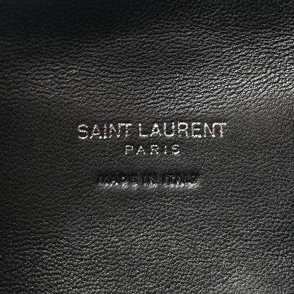 Saint Laurent Lambskin Monogram Loulou Puffer Pouch Clutch Black 6 of 8