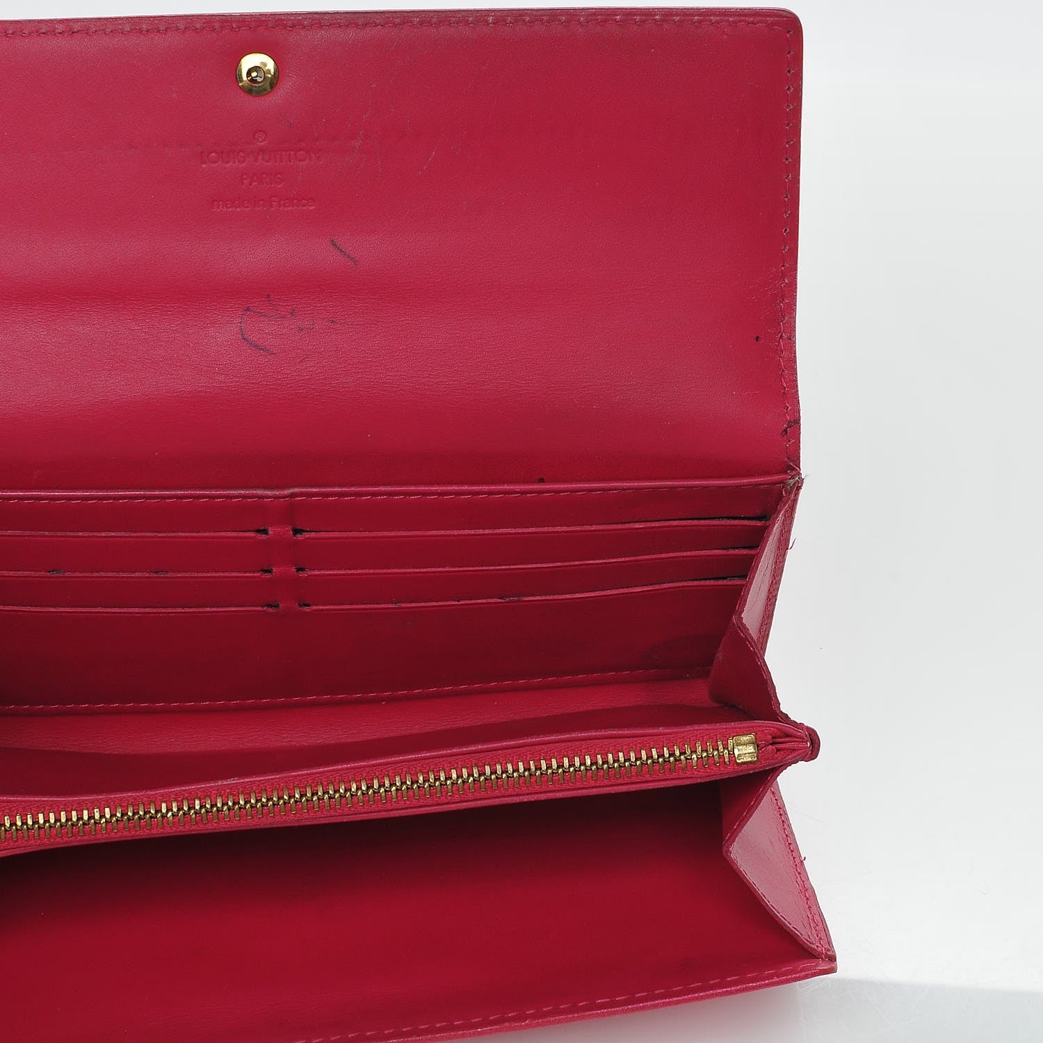 Louis Vuitton Vernis Sarah Wallet Rose Pop 5 of 11