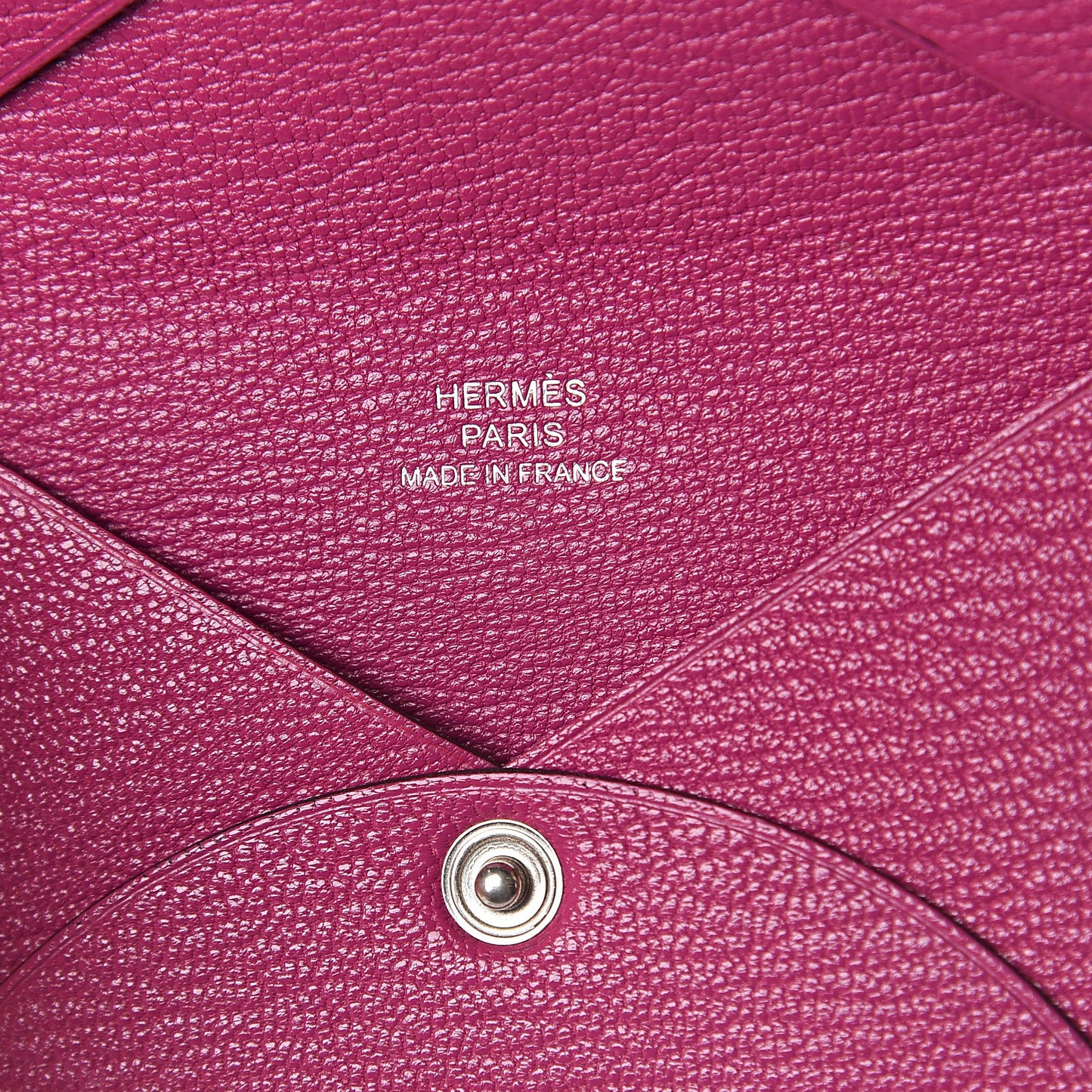 Chevre Mysore Calvi Card Case Rose Pourpre