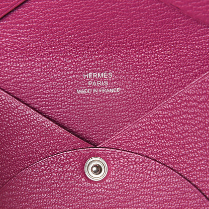 Hermes Chevre Mysore Calvi Card Case Rose Pourpre 5 of 5