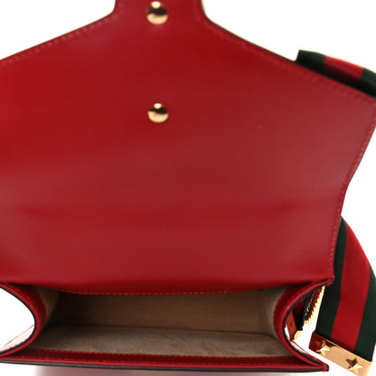 Gucci Calfskin Mini Sylvie Chain Shoulder Bag Hibiscus Red 5 of 10