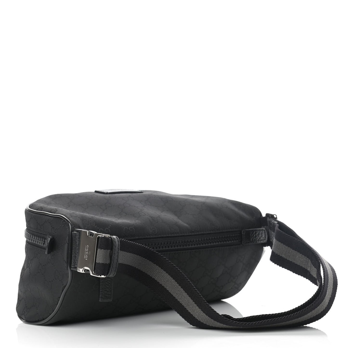 Nylon Monogram Fanny Pack Belt Bag Black