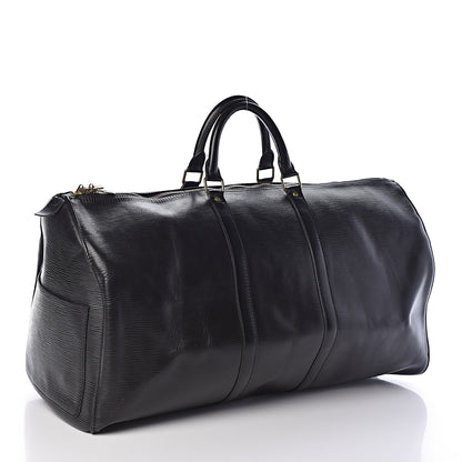 Louis Vuitton Epi Keepall 55 Black 3 of 14