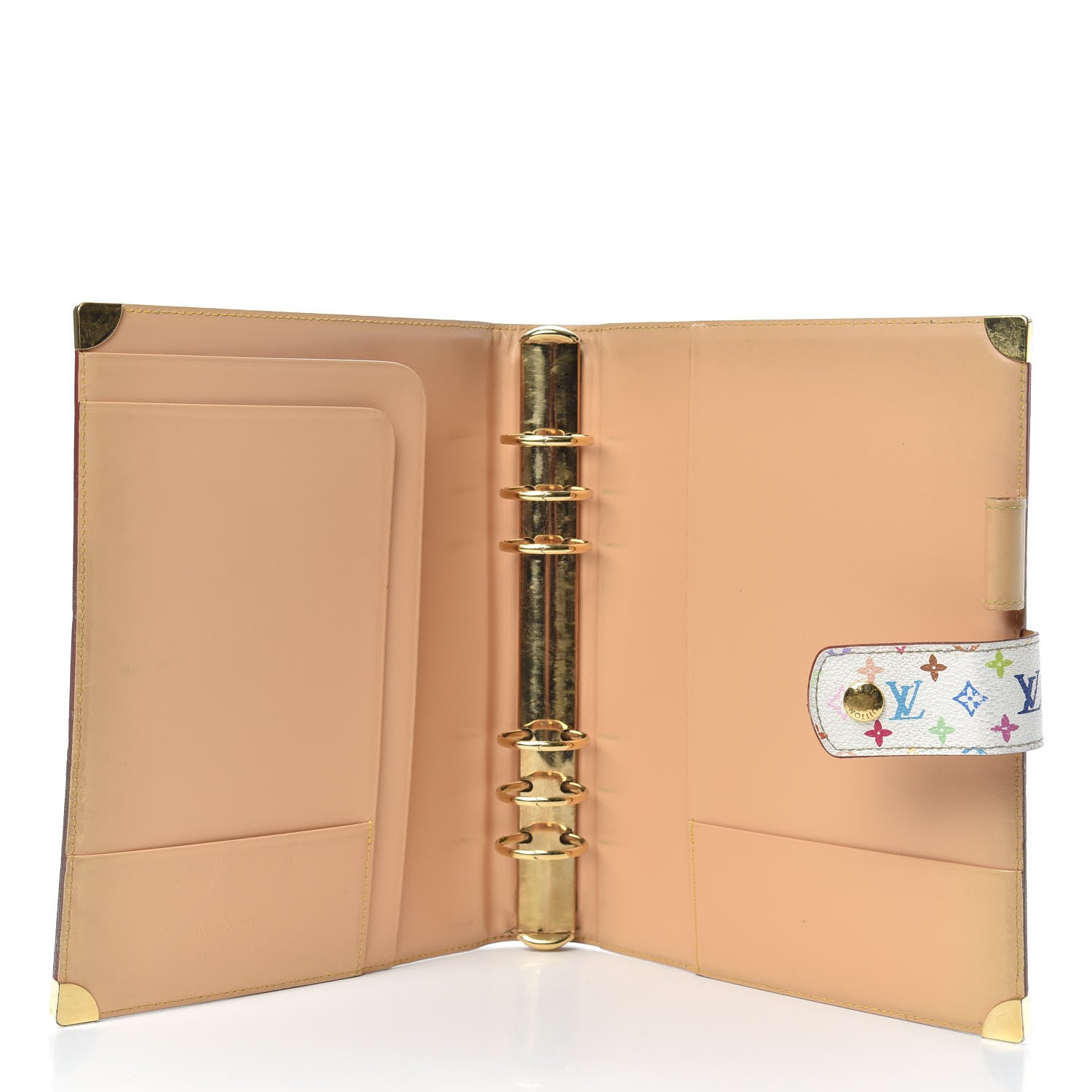 Louis Vuitton Monogram Multicolor Large Ring Agenda Cover White 5 of 14