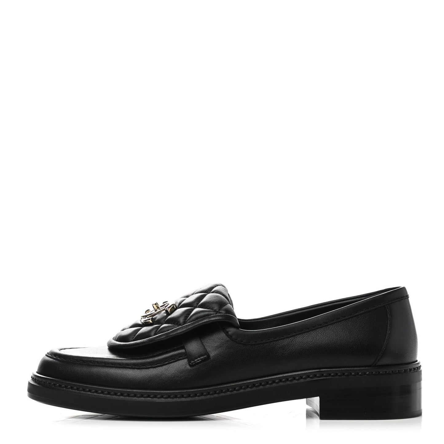 Lambskin Quilted CC Turnlock Loafers 37 Black