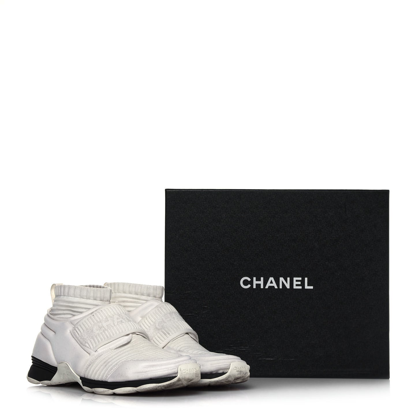 Stretch Fabric CC Sneakers 39.5 White