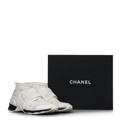 Chanel Stretch Fabric CC Sneakers 39.5 White 11 of 11