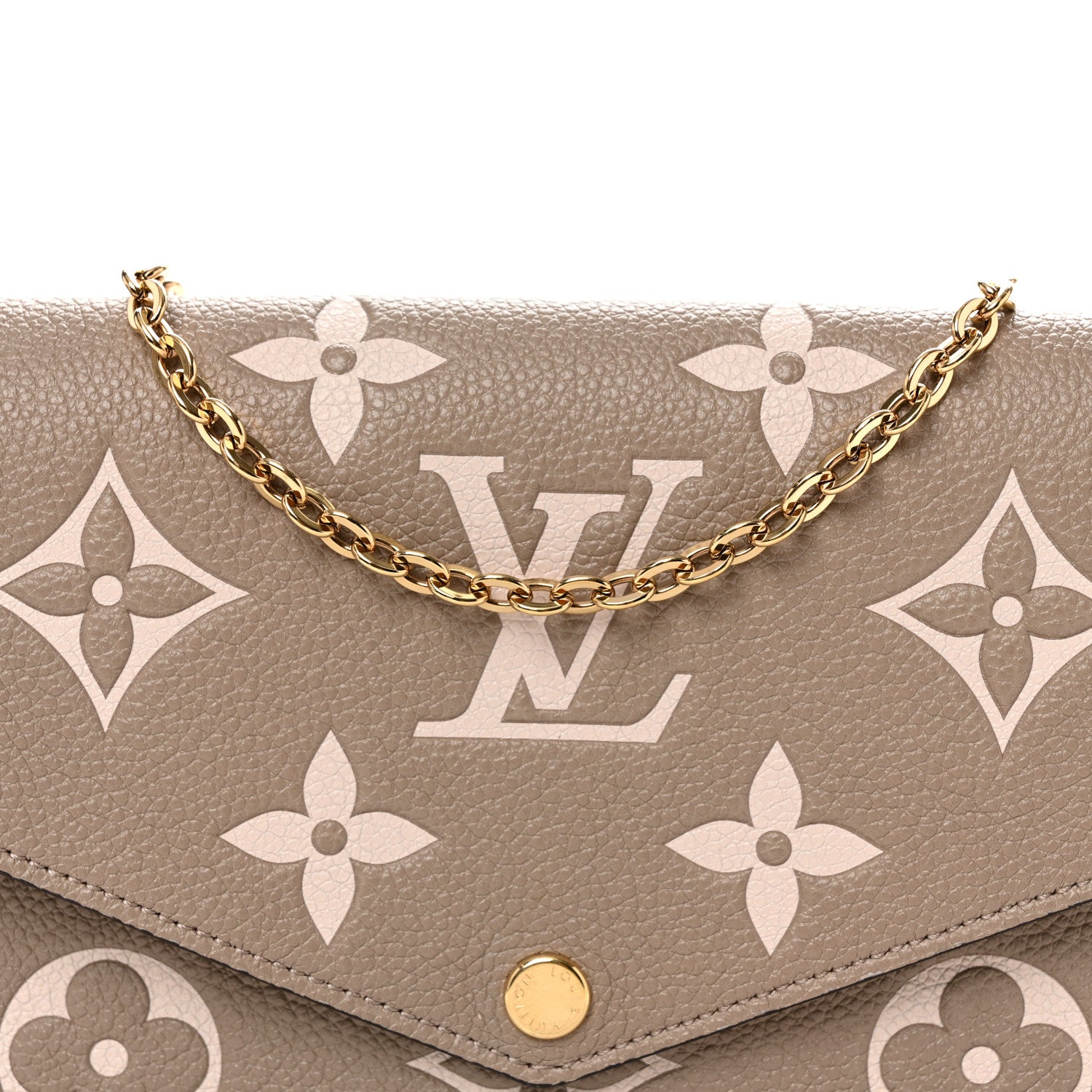 Louis Vuitton Empreinte Monogram Giant Felicie Pochette Tourterelle Creme 8 of 10