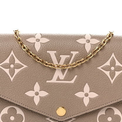 Louis Vuitton Empreinte Monogram Giant Felicie Pochette Tourterelle Creme 8 of 10