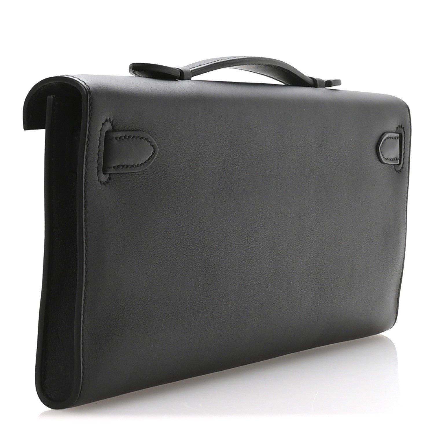 Hermes Swift Kelly Cut Clutch Pochette Black 3 of 8