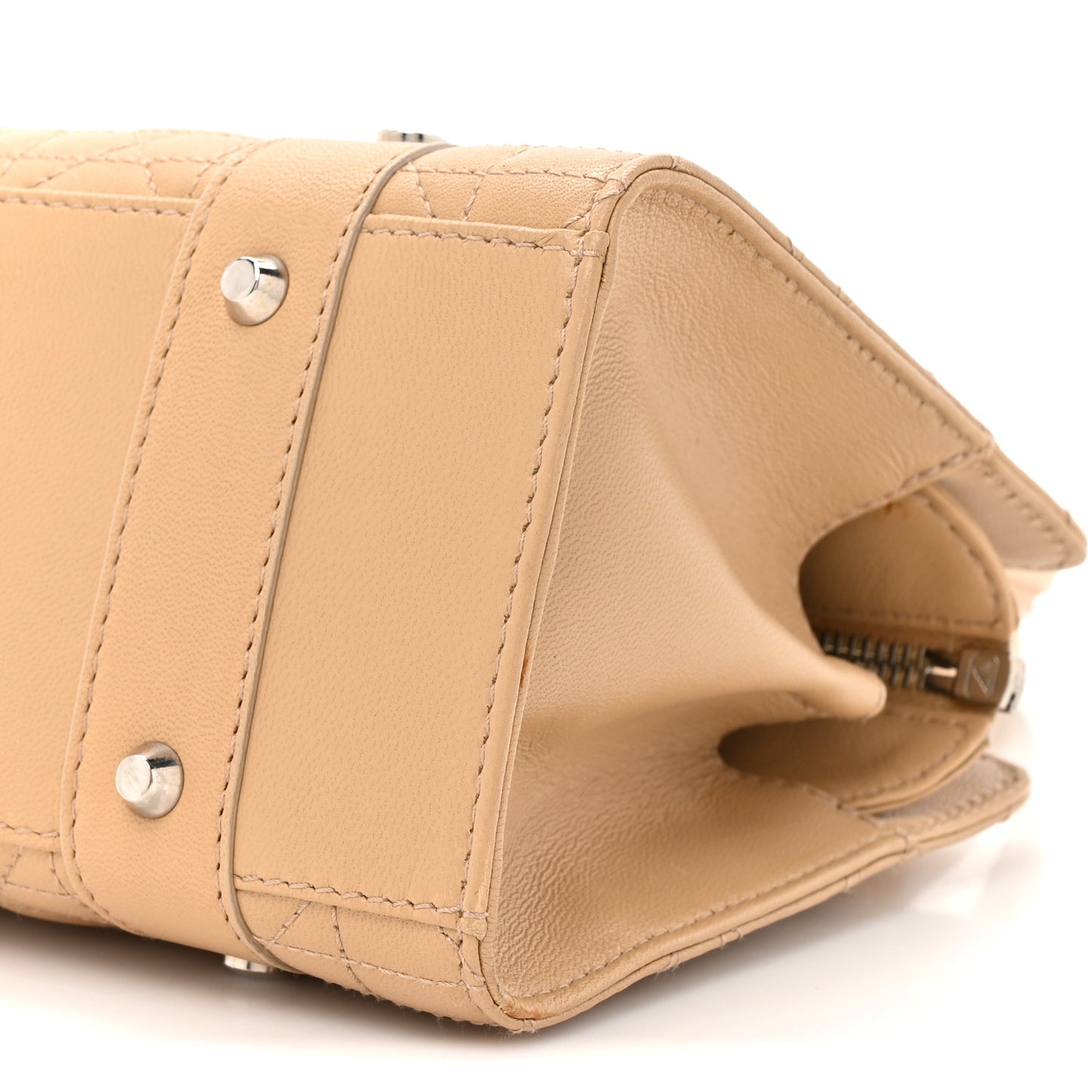 Lambskin Cannage Soft Lady Dior East West Beige