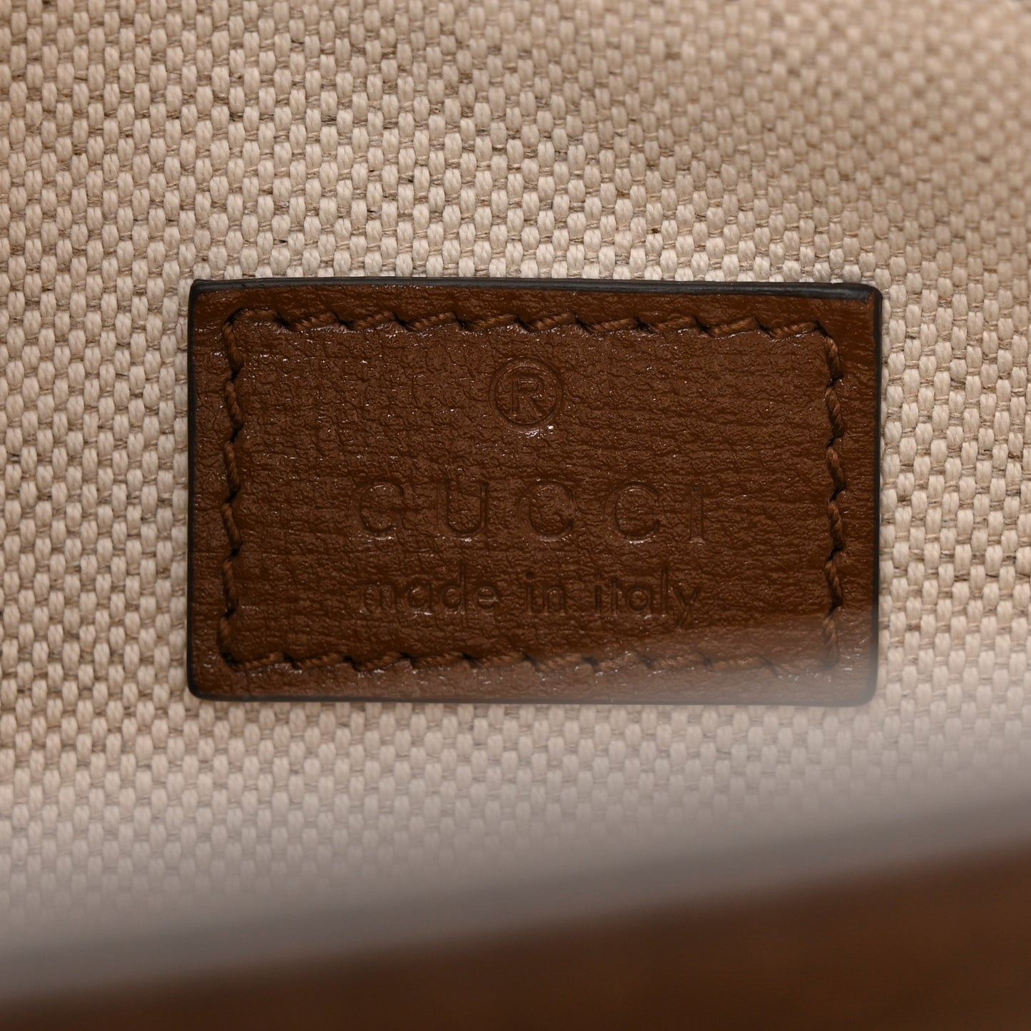 GG Supreme Monogram Azalea Calfskin Web Medium Horsebit 1955 Shoulder Bag Beige Ebony Brown Sugar