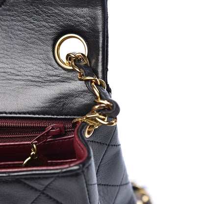 Chanel Lambskin Quilted Mini Square Flap Bag Black 8 of 13