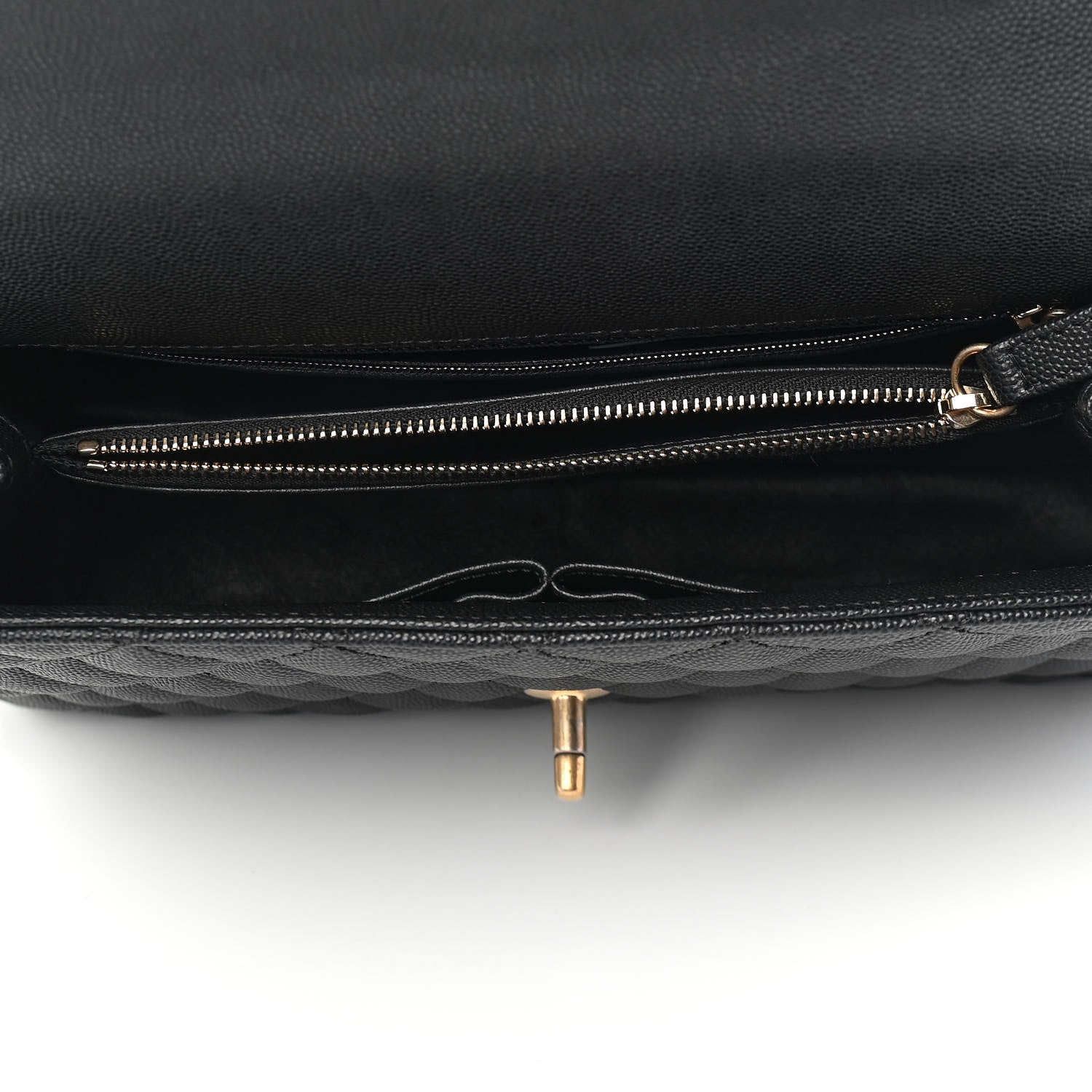 Chanel Caviar Lizard Quilted Small Coco Handle Flap Black 7 of 8