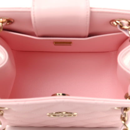 Chanel Caviar Quilted Mini Bucket Bag Pink 5 of 11