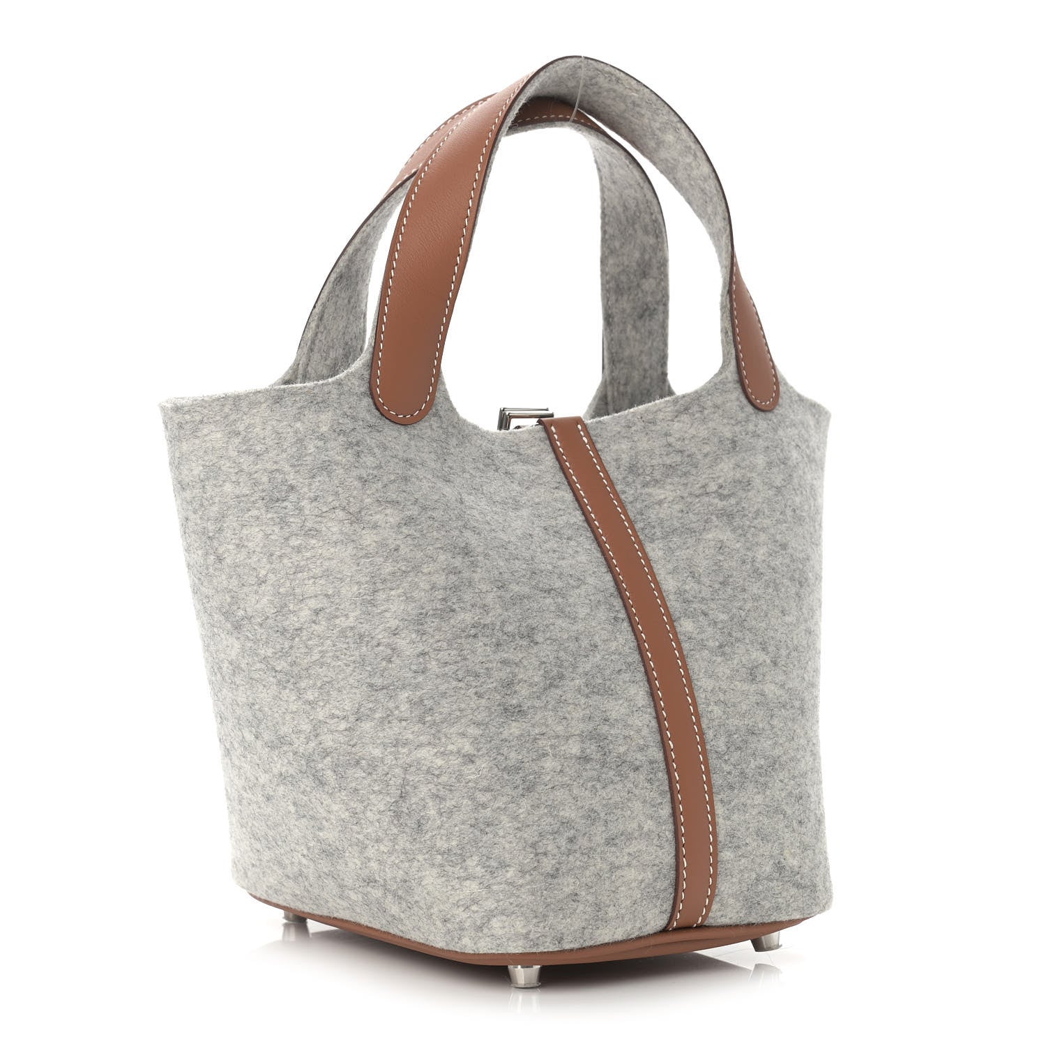 Hermes Feutre Swift Picotin Lock 18 PM Gris Clair Gold 3 of 11