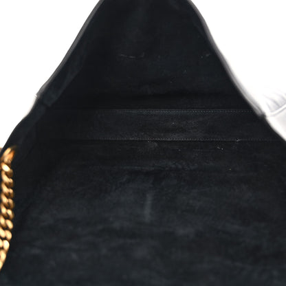 Saint Laurent Smooth Calfskin Suede Medium Reversible Monogram Kate Satchel Black 5 of 11