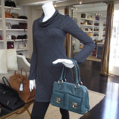 Marc Jacobs Leather Blake Tote Peacock Blue 2 of 10