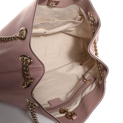 Gucci Cellarius Calfskin Medium Soho Chain Shoulder Bag Dark Cipria 5 of 9