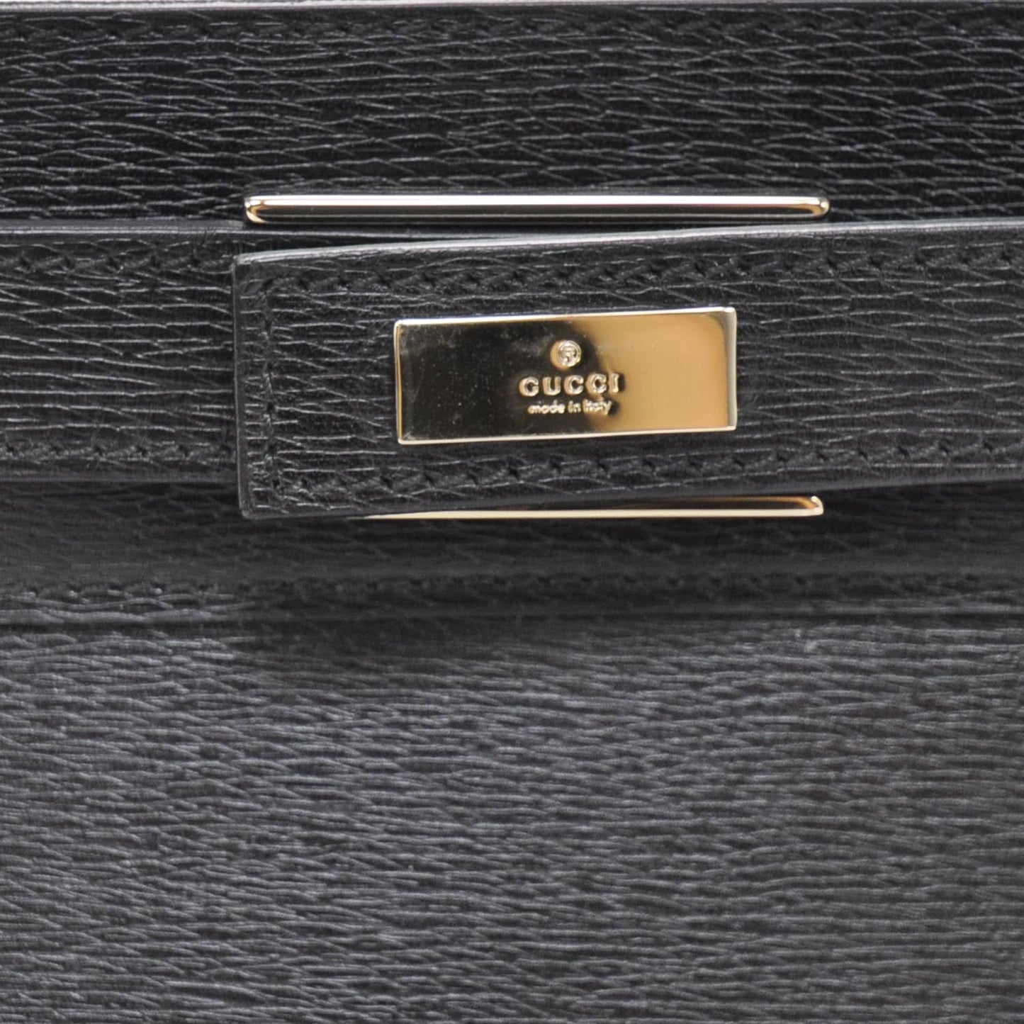 Leather Briefcase Work Bag Black