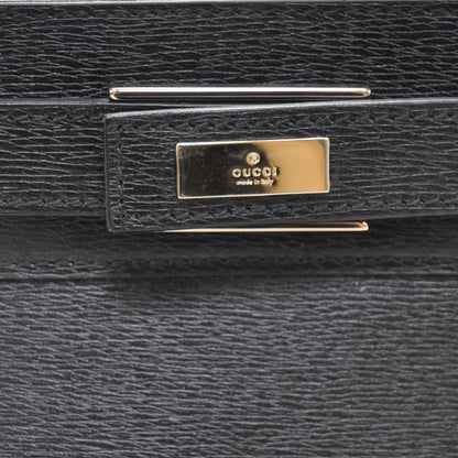 Gucci Leather Briefcase Work Bag Black 6 of 9