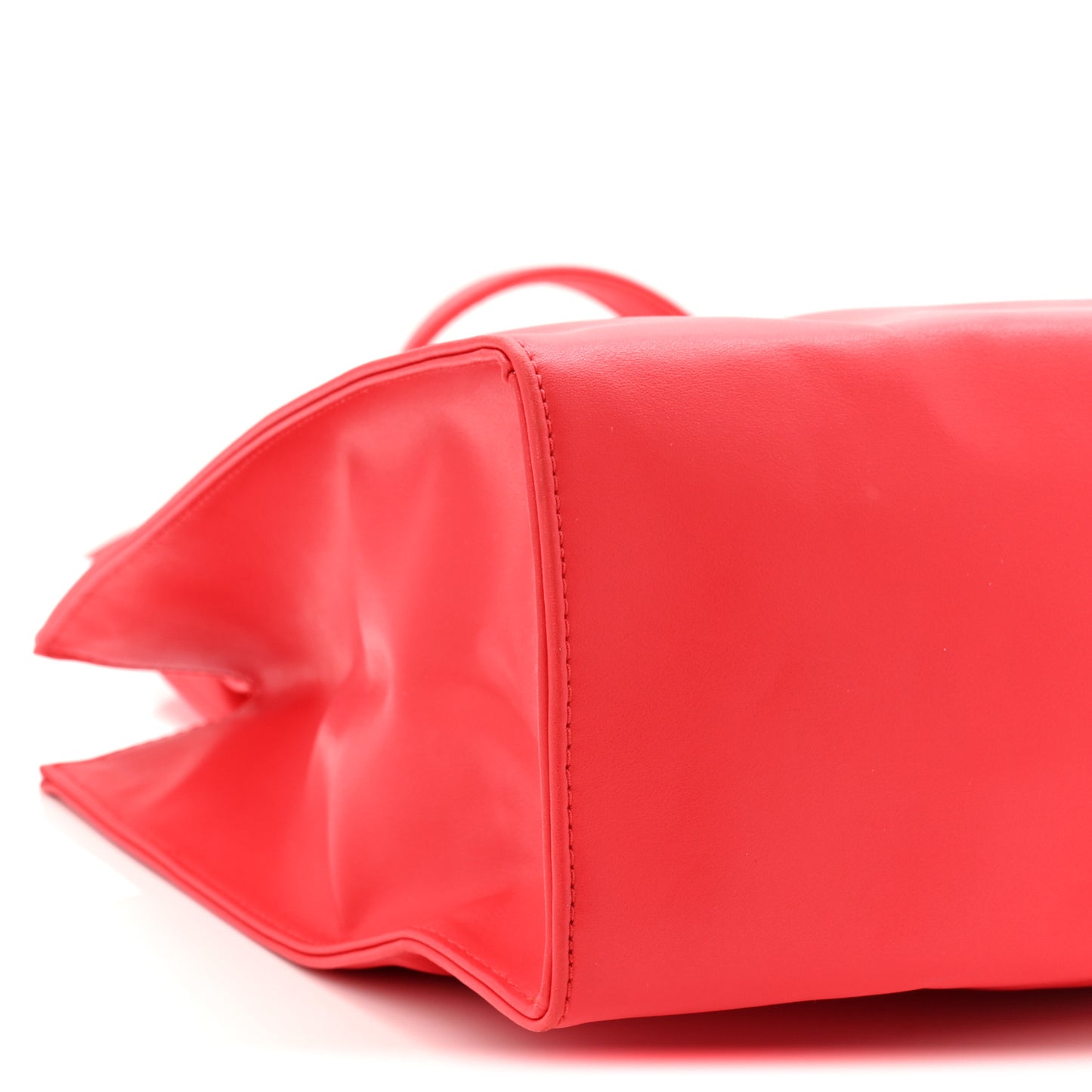 Vegan Leather Medium Shopping Bag Red