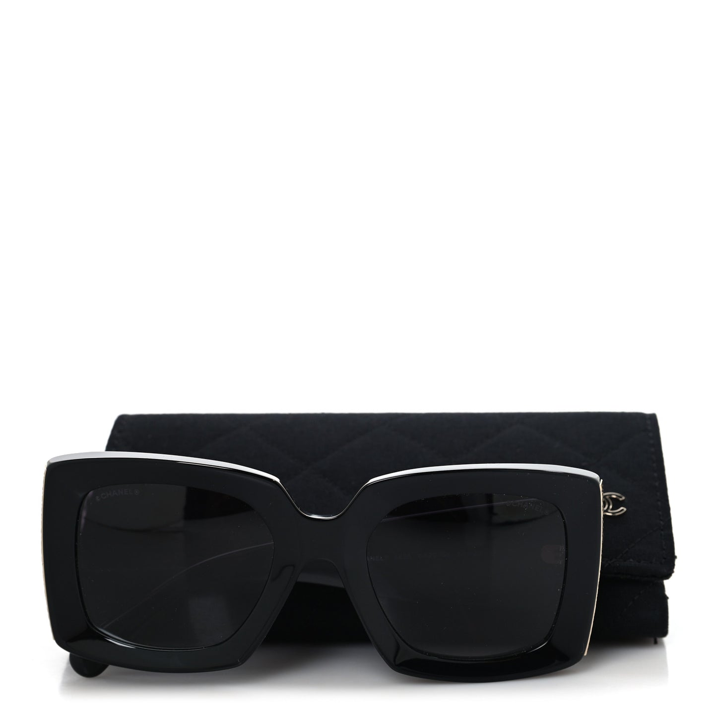 Acetate Rectangle Sunglasses 5435 Black