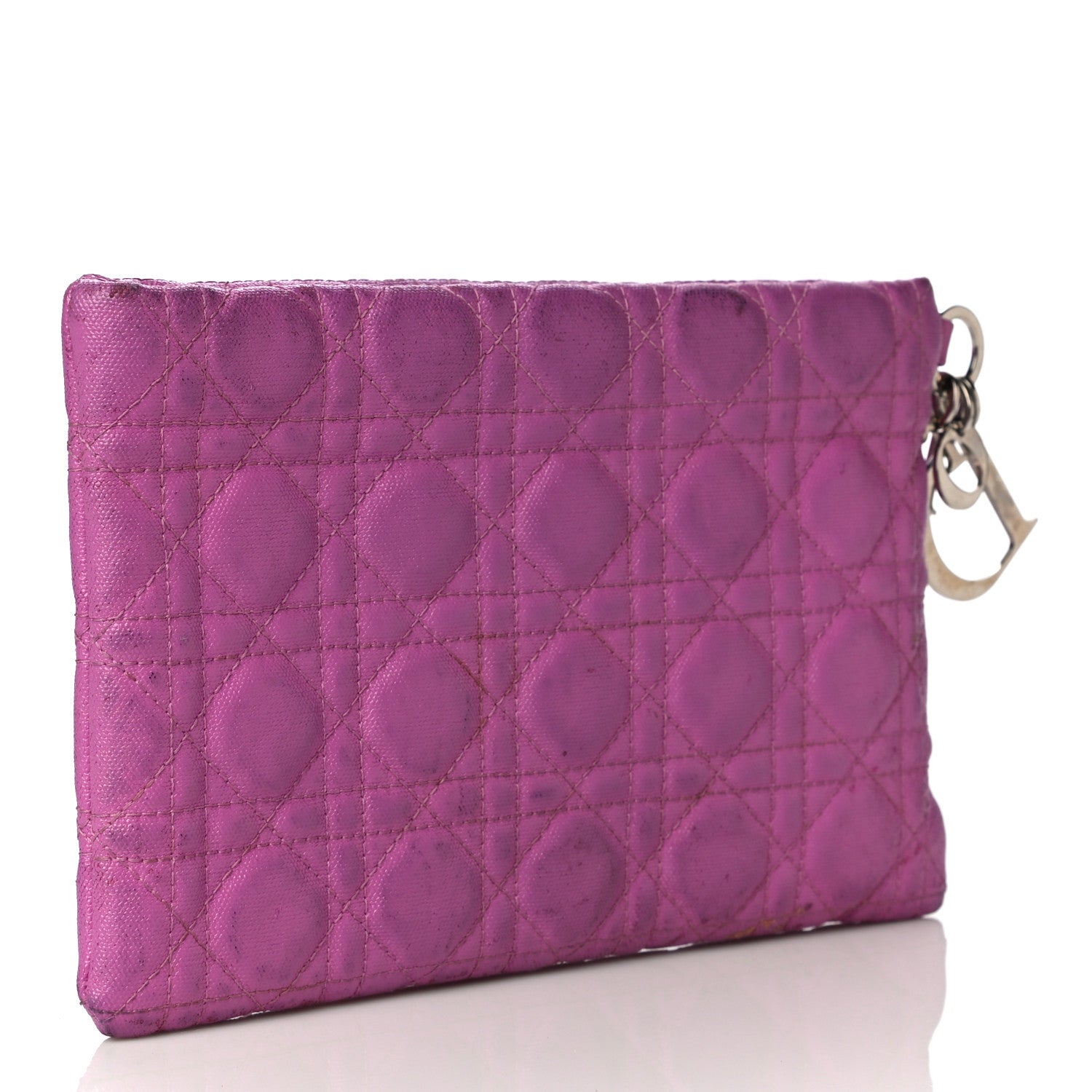 Christian Dior Coated Canvas Cannage Panarea Pouch Purple 3 of 16