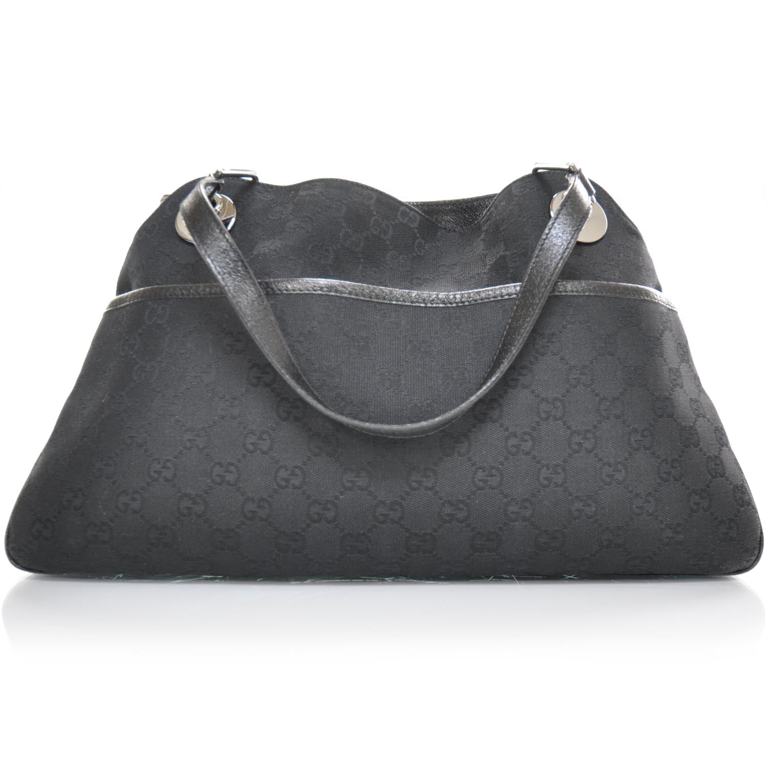 Gucci Monogram Medium Eclipse Shoulder Bag Black 1 of 7
