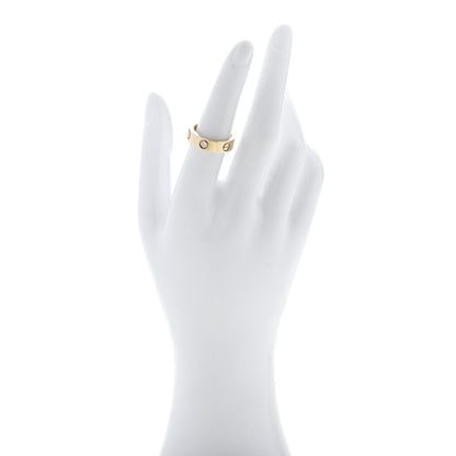 Cartier 18K Yellow Gold 3 Diamond 5.5mm LOVE Ring 53 6.5 2 of 4