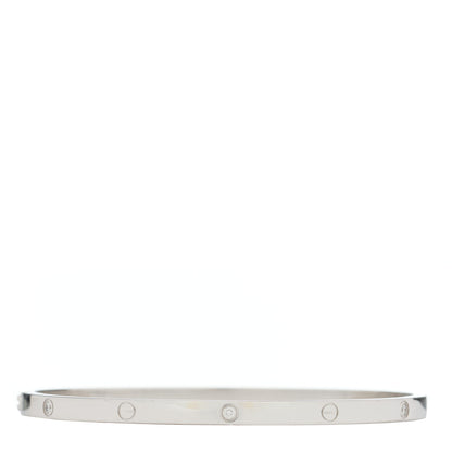 Cartier 18K White Gold 6 Diamond Small LOVE Bracelet 18 2 of 7