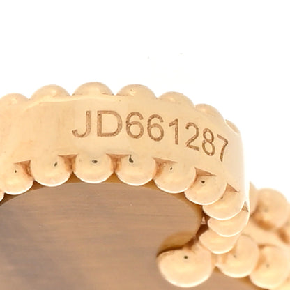 Van Cleef & Arpels VAN CLEEF & ARPELS 18K Yellow Gold Tiger Eye 5 Motifs Vintage Alhambra Bracelet 5 of 6