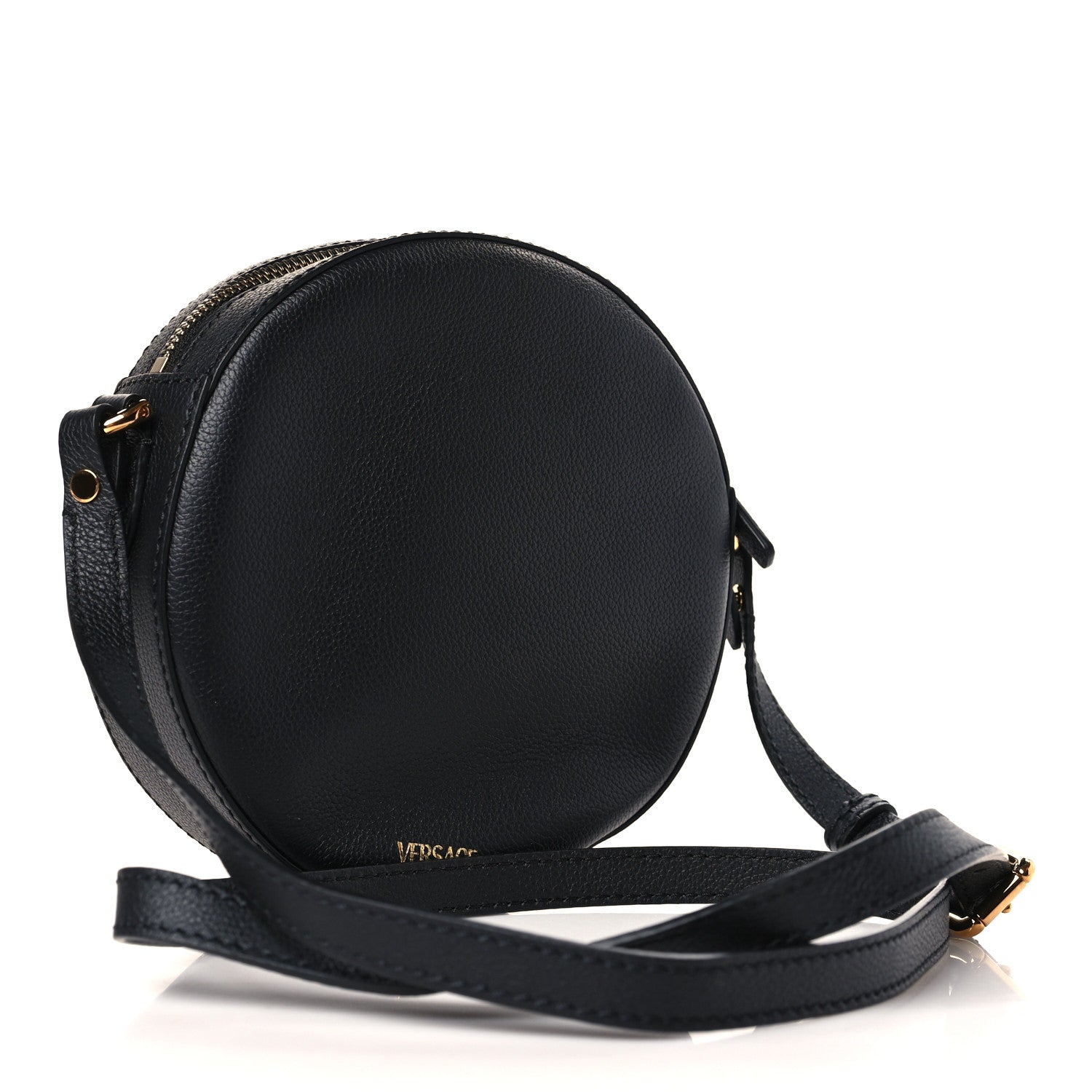 Versace Calfskin La Medusa Round Camera Bag Black 3 of 8