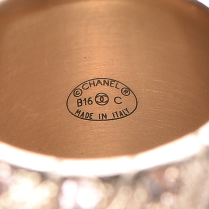 Chanel Crystal CC Ring 6.5 Gold 4 of 5
