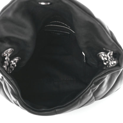 Saint Laurent Lambskin Quilted Small Loulou Puffer Monogram Chain Satchel Black 5 of 12