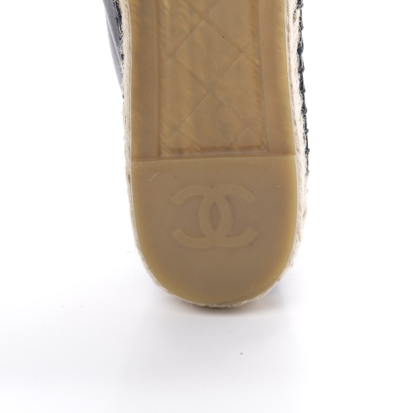 Lambskin Quilted CC Espadrilles 38 Black