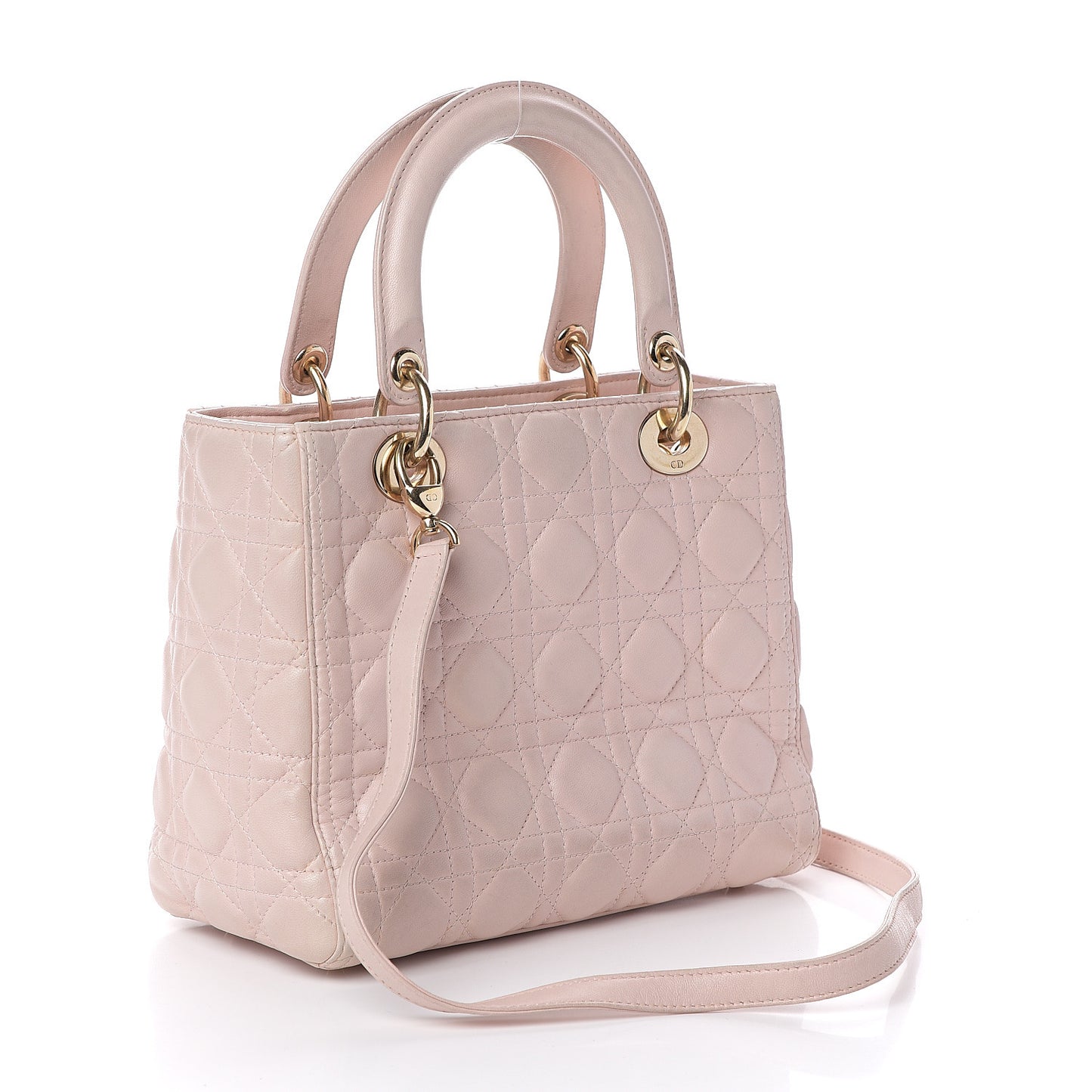 Lambskin Cannage Medium Lady Dior Light Pink